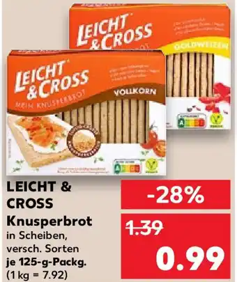 Kaufland LEICHT & CROSS Knusperbrot 125 g Packg. Angebot