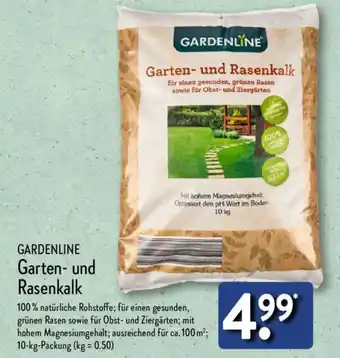 Aldi Nord GARDENLINE Garten- und Rasenkalk 10-kg-Packung Angebot