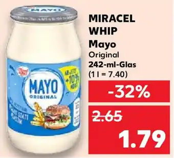 Kaufland MIRACEL WHIP Mayo Original 242-ml-Glas Angebot