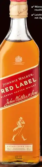 Kaufland JOHNNIE WALKER Red Label Blended Scotch Whisky 0,7 l Fl. Angebot