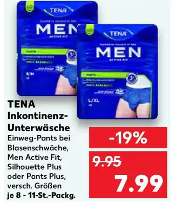 Kaufland TENA Inkontinenz- Unterwäsche 8-11-St.-Packg. Angebot