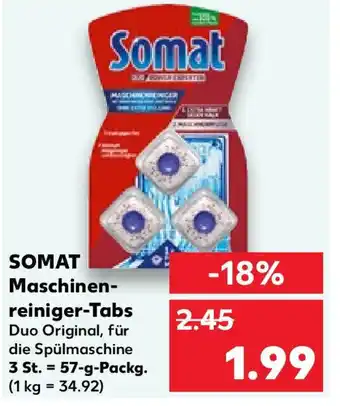 Kaufland SOMAT Maschinen- reiniger-Tabs 57-g-Packg. Angebot