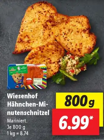 Lidl Wiesenhof Hähnchen-Minutenschnitzel Mariniert. 800g Angebot