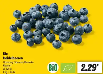 Lidl Bio Heidelbeeren Je 125 g Angebot