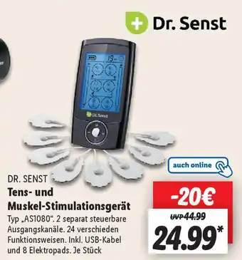 Lidl Dr. Senst Tens- und Muskel-Stimulationsgerät Typ „AS1080". Angebot