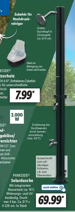 Lidl PARKSIDE Solardusche Angebot