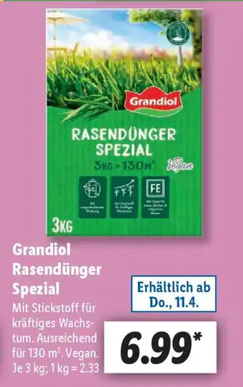 Lidl Grandiol Rasendünger Spezial 3kg Angebot