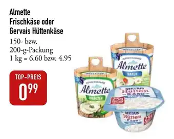 Galeria Markthalle Almette Frischkäse oder Gervais Hüttenkäse 200 g Packung Angebot