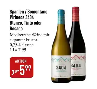 Galeria Markthalle Spanien/Somontano Pirineos 3404 Blanco, Tinto oder Rosado 0,75 l Flasche Angebot