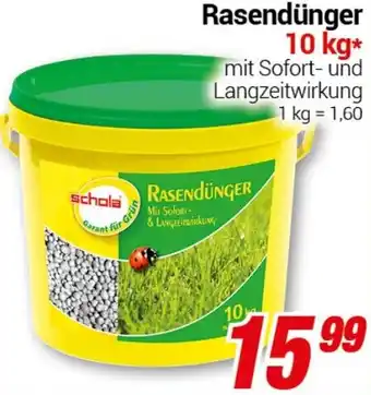 CENTERSHOP Schola Rasendünger 10 kg Angebot