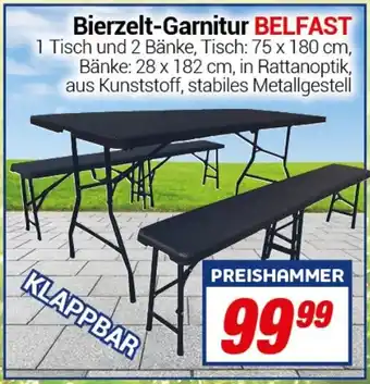 CENTERSHOP Bierzelt-Garnitur BELFAST Angebot