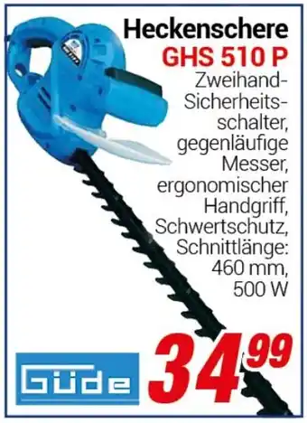 CENTERSHOP Güde Heckenschere GHS 510 P Angebot