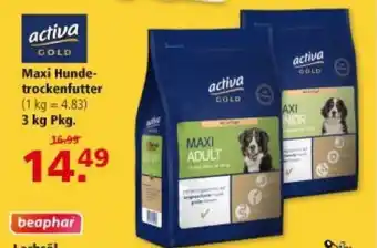 Multi Markt Activa Gold Maxi Hundetrockenfutter 3kg Angebot