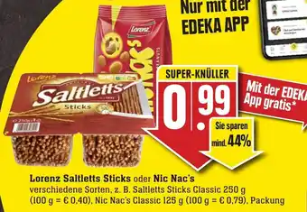 Edeka Neukauf Lorenz Saltletts Sticks oder Nic Nac's Angebot