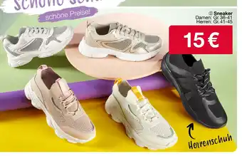 Woolworth Sneaker Damen: Gr. 36-41 Herren: Gr. 41-45 Angebot