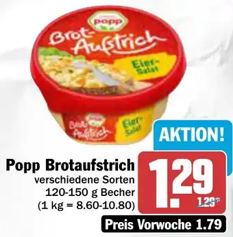 AEZ Popp Brotaufstrich 120-150 g Becher Angebot