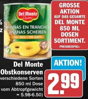 AEZ Del Monte Obstkonserven 850 ml Dose Angebot