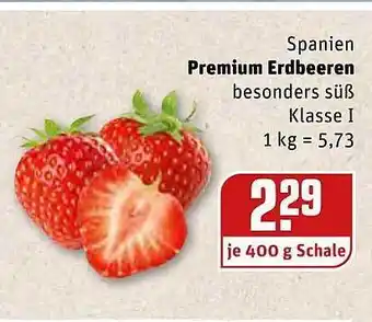 REWE Premium Erdbeeren Angebot