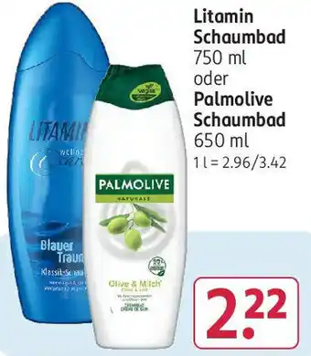 Rossmann Litamin Schaumbad 750 ml oder Palmolive Schaumbad 650 ml Angebot