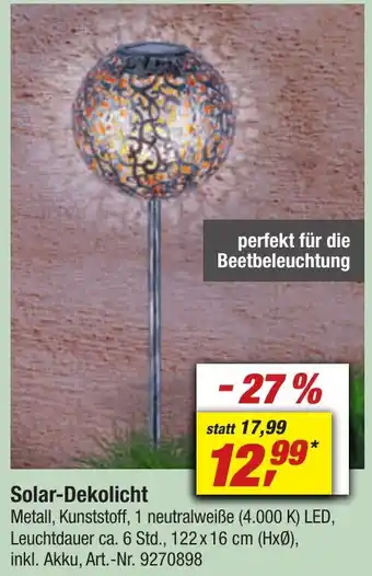 toom Baumarkt Solar-Dekolicht Angebot