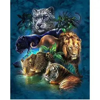 ManoMano Diamonds Painting Pictures 5d Diy Diamond Painting Adult Arts Crafts Bilder für Home Office Wall Decor, Wildlife 40x40cm Angebot