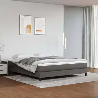 ManoMano Boxspringbett mit Matratze Bettgestell Taschenfederkernmatratze für Erwachsene Grau 160x200 cm Kunstleder -BNC41073 Angebot