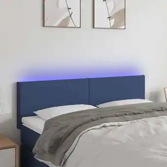 ManoMano Maisonchic - Kopfteil led Déco Kopfteil für Betten Heimdekoration Blau 144x5x78/88 cm Stoff DE57463 Angebot