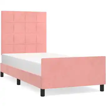 ManoMano Bettgestell für Erwachsenenbett,Bettrahmen Metallbett mit Kopfteil,Schlafzimmerbett Rosa 90x190 cm Samt -Maison 53334 - Rosa Angebot