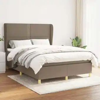 ManoMano Boxspringbett,Doppelbett mit Matratze Taupe 140x200 cm Stoff vidaXL Angebot