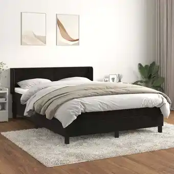 ManoMano Bonnevie - Boxspringbett,Schlafzimmerbett mit Matratze Schwarz 140x200 cm Samt vidaXL90734 Angebot