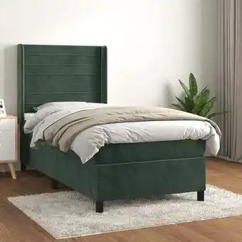 ManoMano Bonnevie - Boxspringbett,Schlafzimmerbett mit Matratze Dunkelgrün 90x200 cm Samt vidaXL64505 Angebot