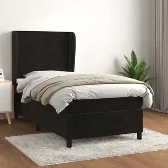 ManoMano Bonnevie - Boxspringbett,Schlafzimmerbett mit Matratze Schwarz 90x190 cm Samt vidaXL34780 Angebot