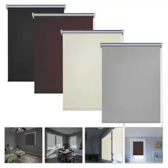 ManoMano Verdunkelungsrollo Klemmfix ohne Bohren 100% Polyester 90cm x 160cm Grau Verdunklungsrollo Fensterrollo Rollo Seitenzugrollo  Angebot