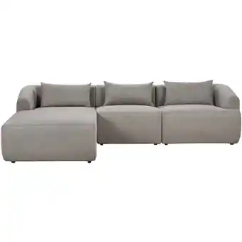 ManoMano 3-Sitzer Ecksofa Stoff taupe rechtsseitig svansele - Beige Angebot