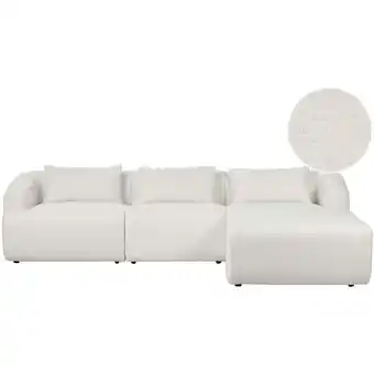 ManoMano Ecksofa Cremeweiß Stoff L-förmig 3-Sitzer Sofa mit Chaiselongue Linksseitig Wohnzimmermöbel Modern Wohnzimmer Ausstattung Woh Angebot