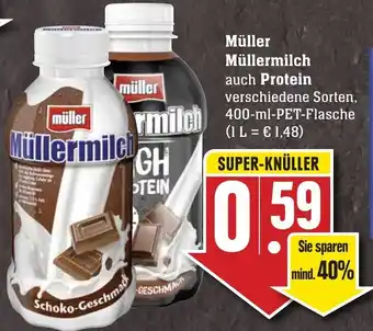 Edeka Neukauf Müller Müllermilch auch Protein 400ml Angebot