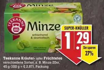 Edeka Neukauf Teekanne Kräuter oder Früchtetee 45g Angebot