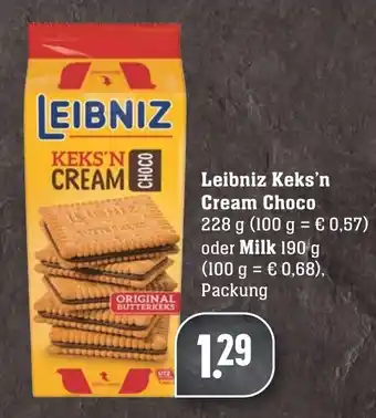 Edeka Neukauf Leibniz Keks'n' Cream Choco 228g oder Milk 190g Angebot