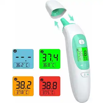 ManoMano Stirnthermometer für Erwachsene, berührungsloses Kkmier-Thermometer, medizinisches Stirn- und Ohrthermometer, LCD-Display und Angebot