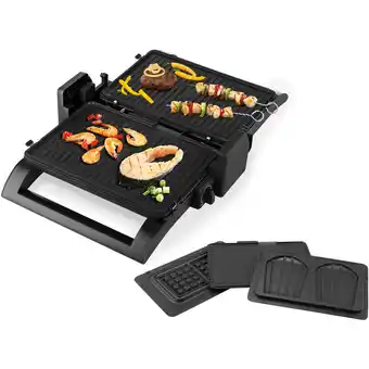 ManoMano Kontaktgrill, Waffeleisen & Sandwichmaker 4in1 auswechselbare Platten, 31x21cm Angebot