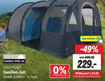 Lidl HIGH PEAK Familien-Zelt Angebot