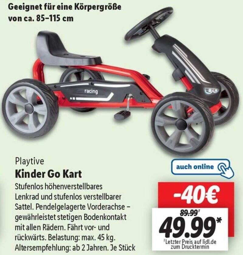Playtive Kinder Go Kart Angebot bei Lidl