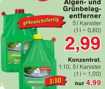 Wiglo Wunderland Algen und Grünbelagentferner 5 L Kanister Angebot