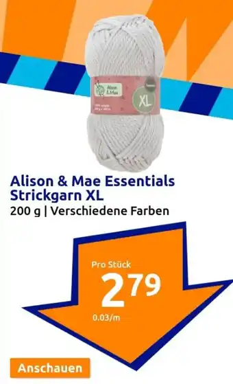 Action Alison & Mae Essentials Strickgarn XL Angebot