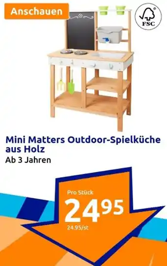 Action Mini Matters Outdoor-Spielküche aus Holz Angebot