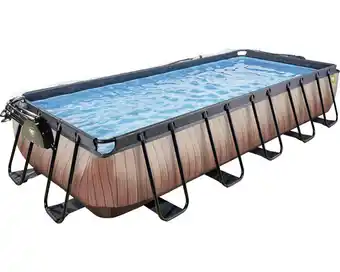 Hornbach Aufstellpool Framepool-Set EXIT WoodPool rechteckig 540x250x100 cm inkl. Sandfilteranlage, Abdeckung & Wärmepumpe Holzoptik Angebot