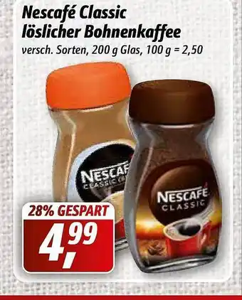 Simmel Nescafé Classic Iöslicher Bohnenkaffee Angebot