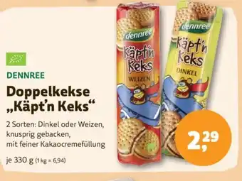 Denns BioMarkt DENNREE Doppelkekse ,,Käpt'n Keks" 330g Angebot