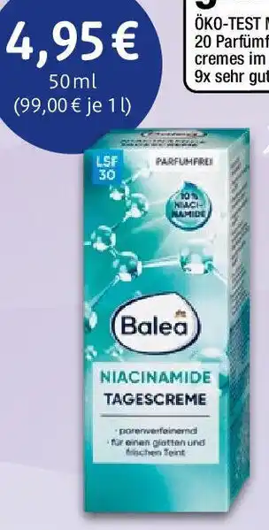 dm drogerie Balea Niacinamide Tagescreme LSF 30, 50 ml Angebot