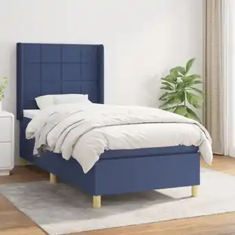 ManoMano Boxspringbett mit Matratze,Schlafzimmerbett,Polsterbett,Hotellbett Blau 90x200 cm Stoff FRJR237520 Maisonchic Angebot